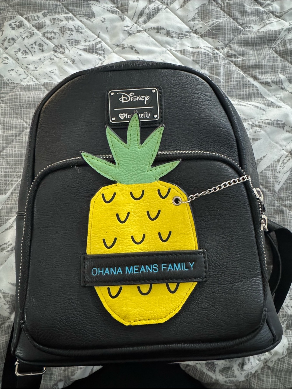 Disney Loungefly Stitch Ohana Means Family Pineapple Backpack